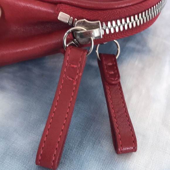 Coach Wristlet Wallet Clutch Cranberry Red Soft Leather, Awesome Condition - Picture 5 of 13